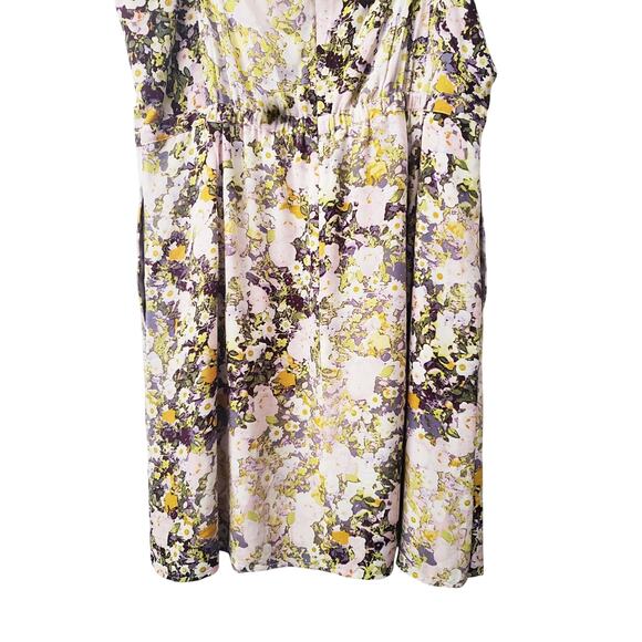 Madewell Sungarden Floral Silk Sleeveless Mini Dress Size 12 - Picture 6 of 9